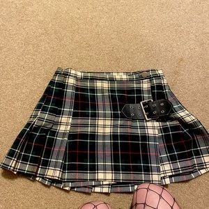 90’s Hot Topic Button Up Plaid Skirt